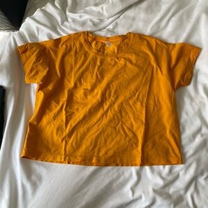 Lululemon Orange All Yours T-Shirt Crop EUC